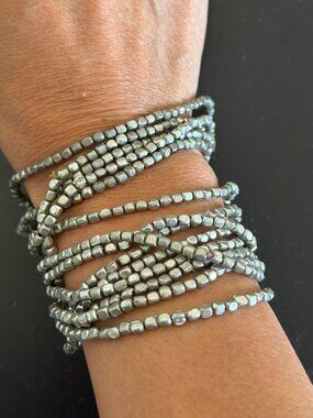 Stackable silver bracelets